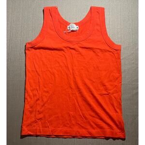JAMIE SADOCK ACTIF Tank Top Women’s Size Medium M Solid Orange Back Loop EUC